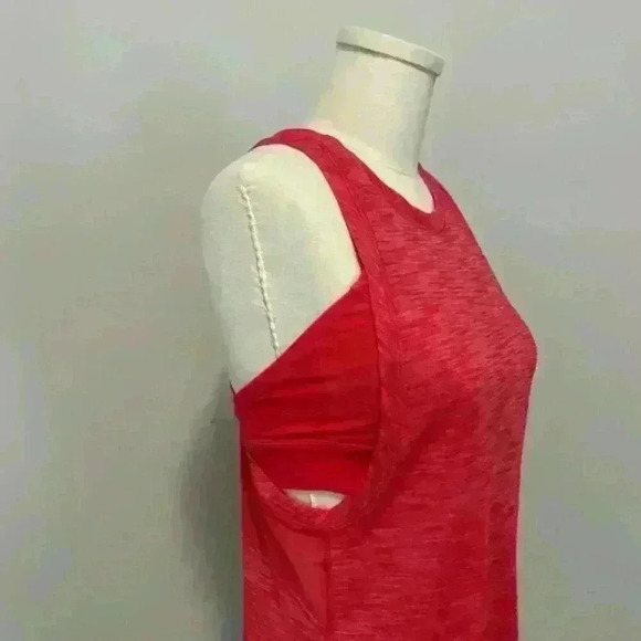 Lululemon Work The Circuit Tank Heathered Lush Coral Workout Top With Sports Bra - Picture 8 of 14